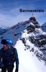 La via di salita alla Barmaverain dalla Fos