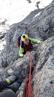 la fessura di IV sul filo di cresta..