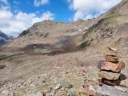 Monte Branca visto dalla seconda morena, scendendo dalla cresta del Pasquale.
