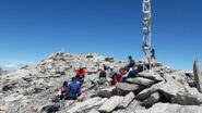 l'altra lunga pausa in vetta..