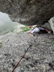 Uscita dal camino del secondo tiro