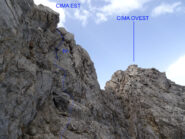 la placca di IV- vista dalle cenge lato nord