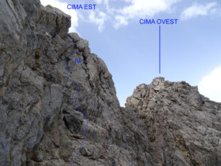la placca di IV- vista dalle cenge lato nord
