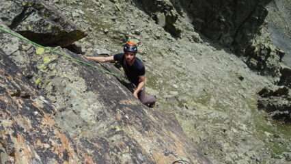 Il passo di V- prima della cima