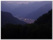 Chiavenna da Savogno alla sera