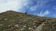 la risalita verso la Becca di Viou