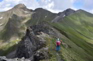 Sulla cresta verso la Punta Leissé