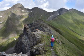 Sulla cresta verso la Punta Leissé