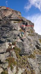 La paretina da risalire dopo il colle de Pierrey