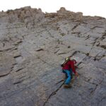 Scappando dalla cresta, discesa placca!