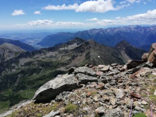 Panorama dalla cima verso il Corno del Lago