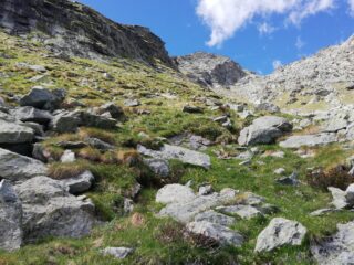 Il punto in cui si abbandona il sentiero per la Torche'