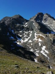 Versante di salita al passo Luisàs visto dal colle Manzol
