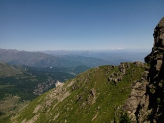 Vista dalla cima sul Rosa e sul Gran Paradiso
