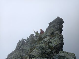 Sul pinnacolo prima del colletto di fine via