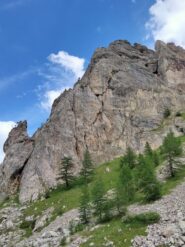 Lo sperone dove corre la via