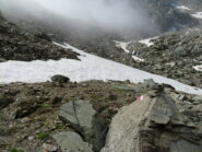 Il nevaio da attraversare.