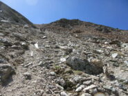pietraia e sfasciumi prima del Passo del Chersogno