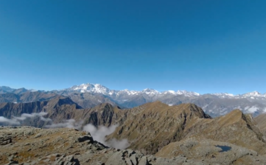 passo con il monte rosa davanti