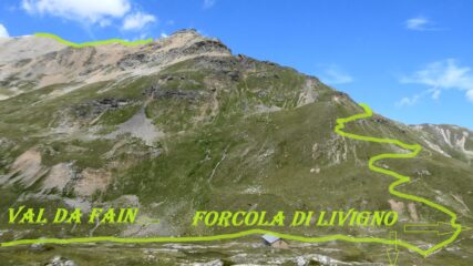 la parte superiore ai 2450mt