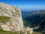 la parete nord dello Scarason  ,salendo al Castello delle Aquile