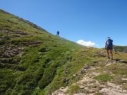 la cresta di salita sul versante NO