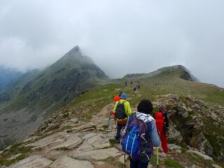 sul sentiero di ritorno verso il Cappello di Envie