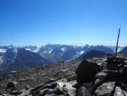 Dent Blanche, Cervino e Monte Rosa dalla cima della Tète Blanche de By