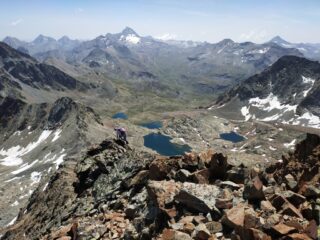 La cresta vista dalla cima. 