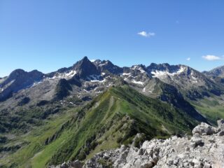 Dalla cima verso il Frisson