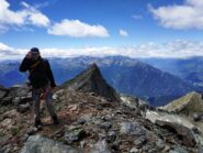 In cima con la Becca Torchè ai nostri piedi.