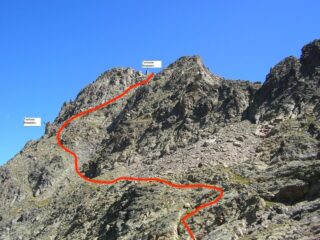 La normale di F/F+ fino alla cresta (Fonte: http://www.quotazero.com/forum/viewtopic.php?f=57&t=10171)