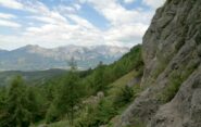 le montagne del Devoluy viste dalla parete