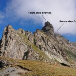 Il percorso per il canale dal colle di Tsan