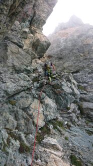 Il camino da salire tra la punta centrale e meridionale