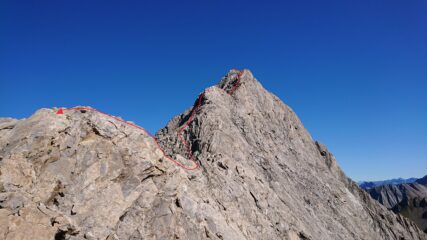 La cresta SE da scendere