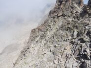 Dalla forcella si prende una facile cengia