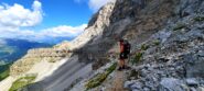 Il lungo traverso sotto la Pietra Grande