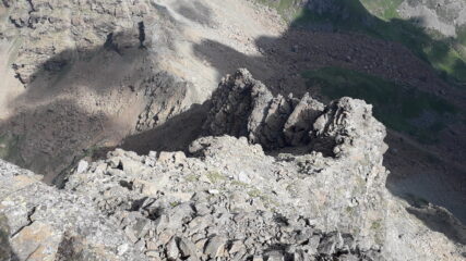 tutta la cresta dalla cima sud ovest..