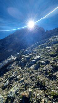 La meta...con effetto ottico (si noti lo spuntone a DX a cui bisogna puntare)