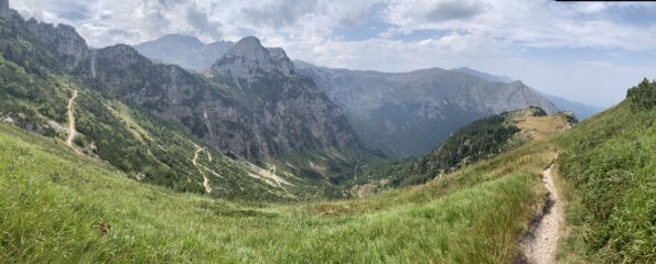 Panoramica del vallone di discesa