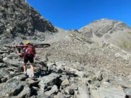 Verso il colletto che precede il Colle del Pelvo
