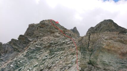 La cresta da seguire dopo il canale