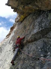Lungo la prima parte del secondo tiro del diedro
