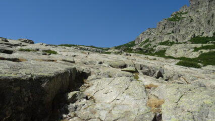 Placche rocciose, verso il colle