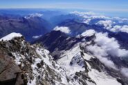 La cresta vista dalla capanna Margherita