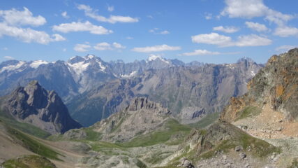 Vista sugli Ecrins dal Col des Beraudes