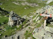 il bivio prima della salita al colle