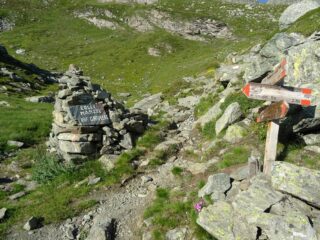 il bivio prima della salita al colle