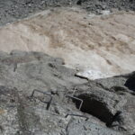 tratto attrezzato per accedere al nevaio (al ritorno)